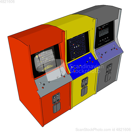 Image of A videogame vector or color illustration