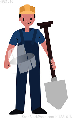 Image of Builder chracter vector illustration on a white background