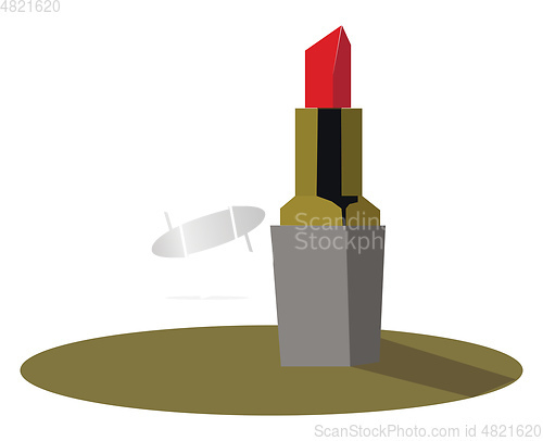 Image of Clipart of a red lipstick vector or color illustration