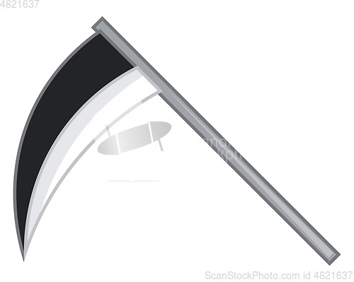Image of A tool with long curved blade used for cutting crops vector colo