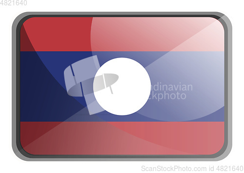 Image of Vector illustration of Laos flag on white background.