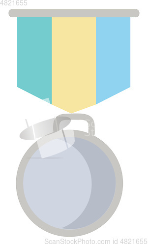 Image of A silver cartoon medal/Campaign Medal/War medal vector or color 