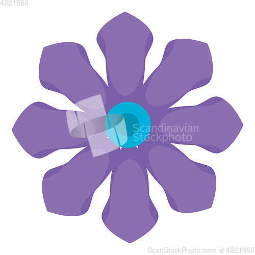 Image of Drawing of violet flower illustration color vector on white back