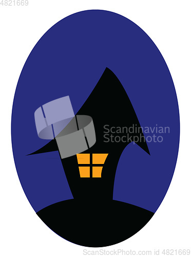 Image of Scary house during halloween night vector or color illustration