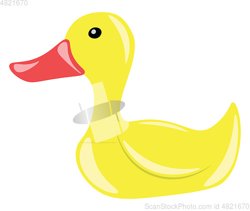 Image of A children play toy of rubber duck vector or color illustration