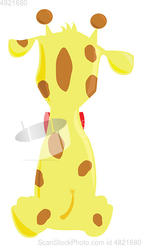 Image of A baby giraffe vector or color illustration