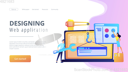 Image of WEB development concept vector illustration