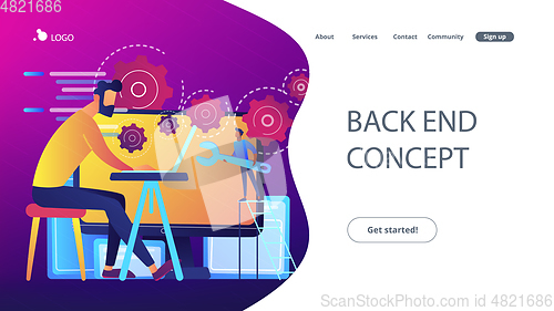 Image of Back end development it concept vector illustration