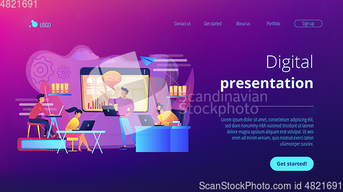 Image of Digital presentation concept landing page.