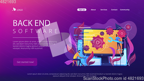 Image of Back end development it concept vector illustration