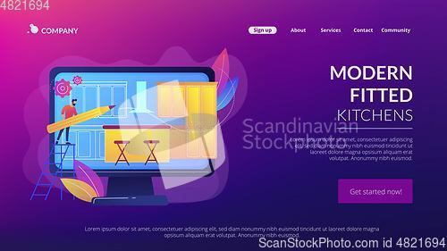 Image of Custom made kitchens concept landing page