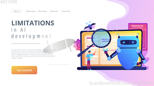 Image of Artificial intelligence regulations concept landing page.