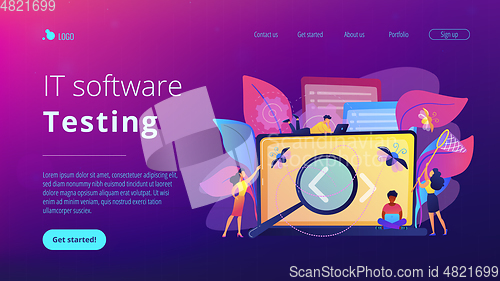 Image of Software testing it concept vector illustration