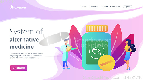 Image of Homeopathy concept landing page