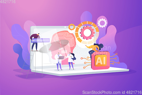 Image of Artificial intelligence concept vector illustration.