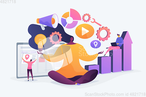 Image of Self management concept vector illustration