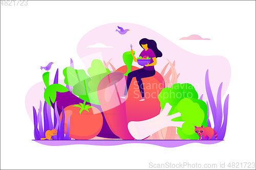 Image of Vegetarianism concept vector illustration.