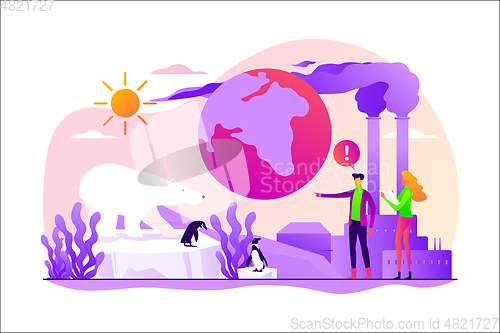 Image of Global warming concept vector illustration.