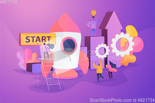 Image of Startup accelerator concept vector illustration.