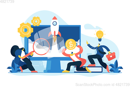 Image of Start up concept vector illustration