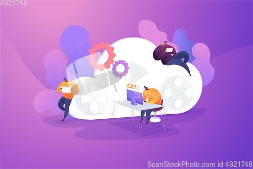 Image of Cloud gaming vector illustration.