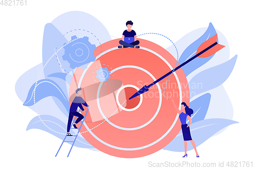 Image of Goals and objectives concept vector illustration.