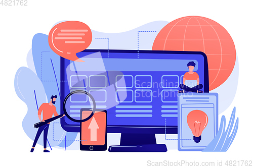 Image of Core system development concept vector illustration.