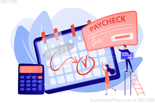 Image of Paycheck concept vector illustration.