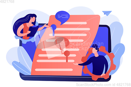 Image of Shared document concept vector illustration.