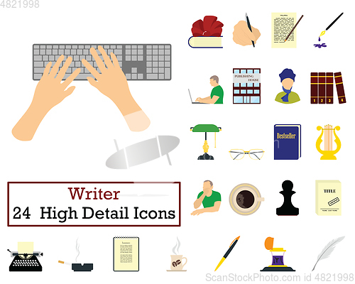 Image of Set of 24 Writer Icons