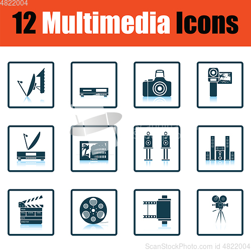 Image of Set of multimedia icons