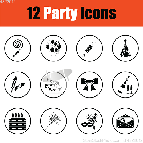 Image of Set of celebration icons