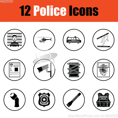 Image of Set of police icons