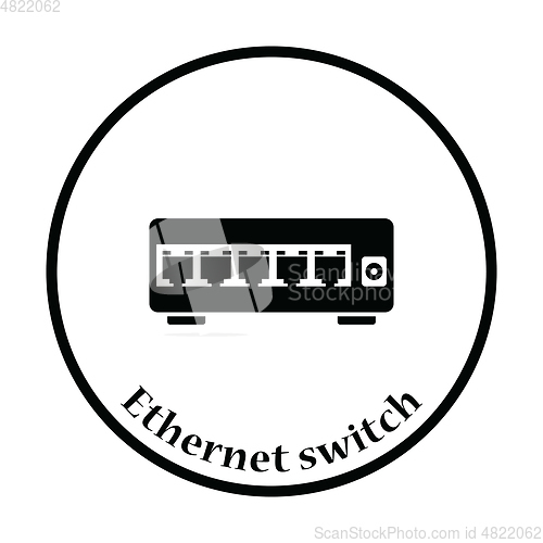 Image of Ethernet switch icon Vector illustration