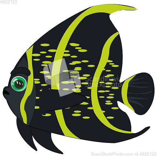 Image of Vector illustration of beautiful tropical fish cartoon