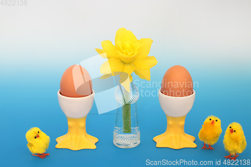 Image of Fresh Eggs for Breakfast for Spring and Easter