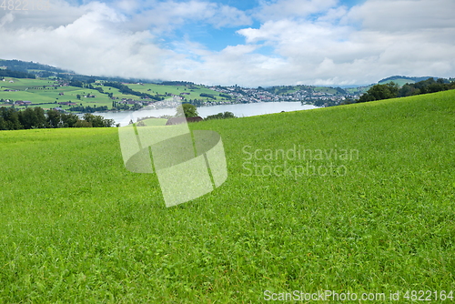 Image of Beautiful landscape in Switzerland Alps. Lucerne lake