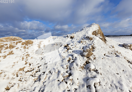 Image of Construction sand, winter