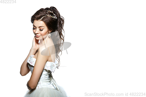 Image of beautiful bride in wedding gown