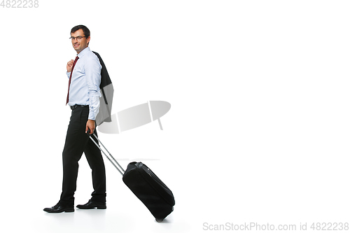 Image of businessman isolated on white background