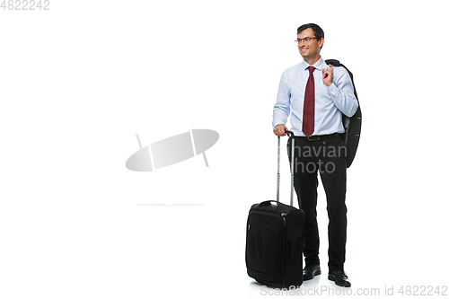Image of businessman isolated on white background