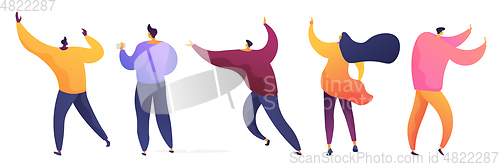 Image of Men and women flat vector illustrations set