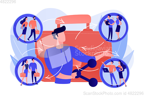 Image of Employee sharing concept vector illustration