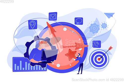 Image of Time management concept vector illustration.