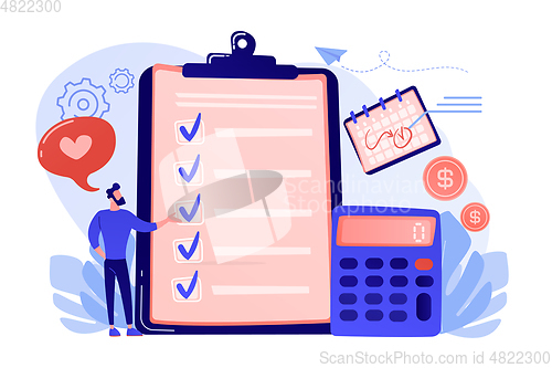 Image of Budget planning concept vector illustration.