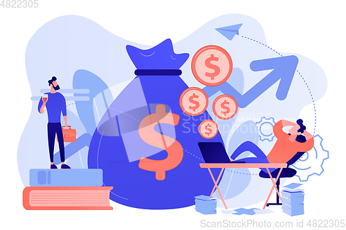 Image of Passive income concept vector illustration.