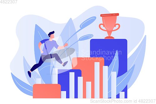 Image of On the way to success concept vector illustration.