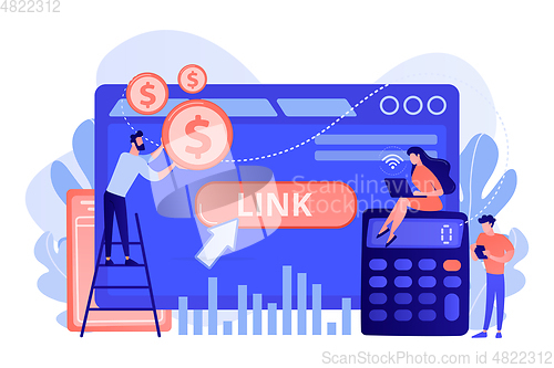 Image of Cost per acquisition CPA model concept vector illustration.