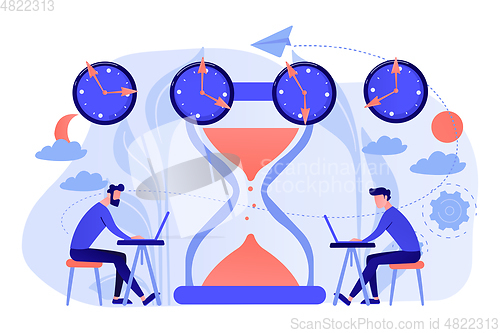 Image of Time zones concept vector illustration.