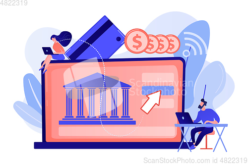 Image of Open banking platform concept vector illustration.